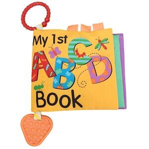 Crib Mates My First ABC Book Crinkle Soft Fabric Teether Hanger Infant Baby Toy